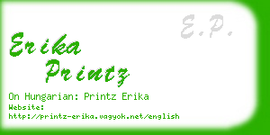 erika printz business card